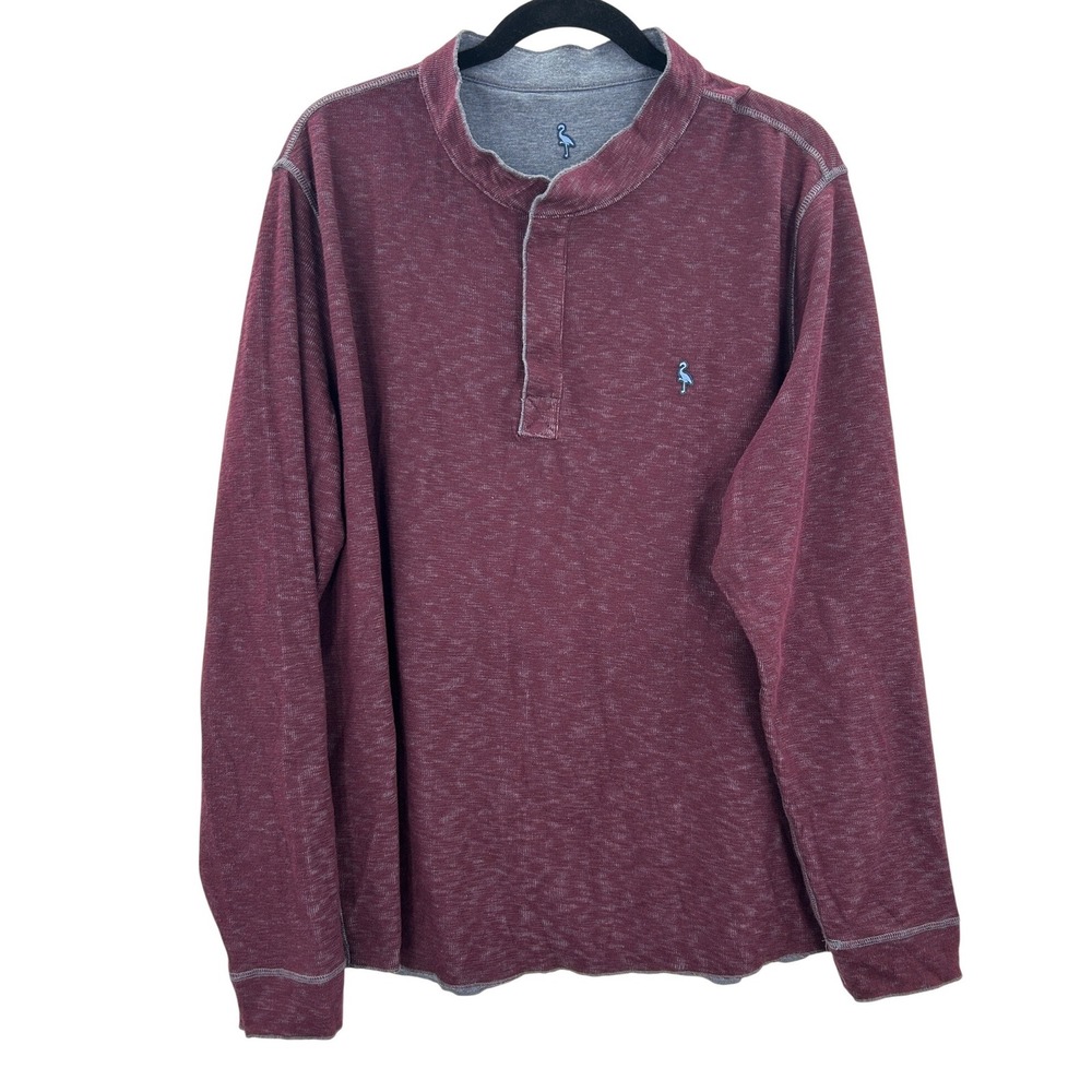 Tailorbyrd Mens Reversible Quarter Snap Pullover XL Burgundy Bird Golf Athletic - Picture 1 of 9